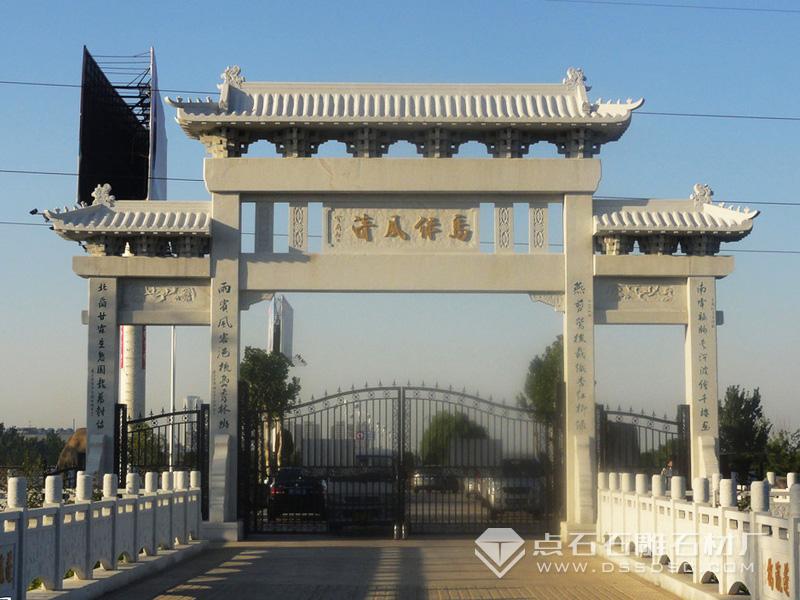 三门三楼花岗岩牌楼